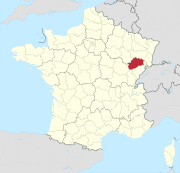 Lage des Departements Haute-Saône in Frankreich