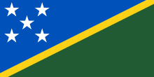 The flag of the Solomon Islands