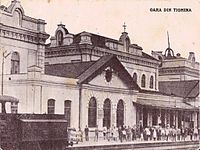 Der Bahnhof der Stadt während der rumänischen Epoche