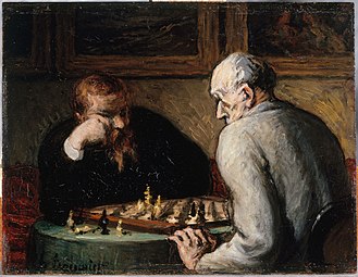 The Chess Players (c. 1863–67), oil on canvas, 24 x 32 cm., Petit Palais, Paris