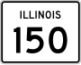 Illinois Route 150 marker