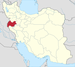 Location of Kermanshah Province within Iran