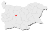 Karte von Bulgarien, Position von Klissura hervorgehoben