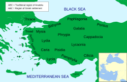 Location of the Doric Hexapolis in Anatolia