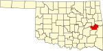 State map highlighting Haskell County