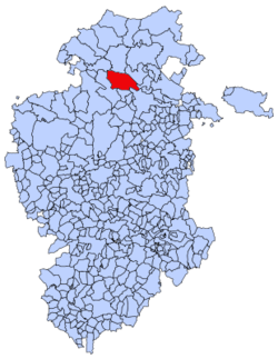 Municipal location of the Merindad de Valdivielso in Burgos province