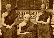 Venerable Nyanatiloka, with Silacara and Dhammanusari (Walter Markgarf) in and Burma 1909.