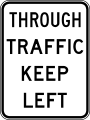(R2-Q02) Through Traffic Keep Left (used in Queensland)