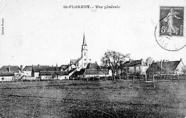 An old postcard view of Saint-Florent