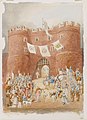 The East Gate, Exeter and the Visit of King Richard III, 1483 by George Townsend
