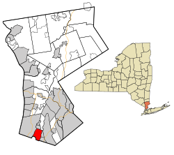 Location within Westchester County and the state of New York