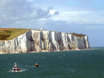 The White Cliffs of Dover, made of limestone