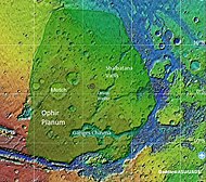 Map of Xanthe Terra showing location of Shalbatana Vallis and other major features
