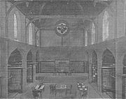 Interior of the Freeman Place Chapel, Boston, Massachusetts, 1847-48.