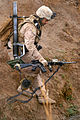 Marine mortarman in Afghanistan, 2010. Handheld mode.