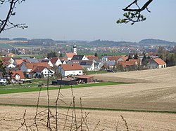 Affing and Aulzhausen seen from southwest