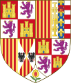 Wappen der Könige von Kastilien, Neapel und Titularkönige von Jerusalem aus dem Haus Trastámara