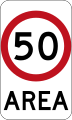 (R4-10) 50 km/h Speed Limit Zone Area