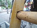 Detail of a bamboo ladder, common in China