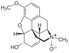 Chemical structure of codeine-N-oxide.