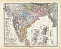 Map of India and Asia, Stieler's Atlas.