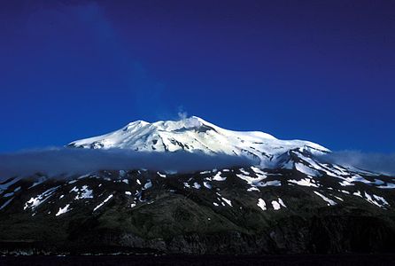 52. Kiska Volcano is the apex of Kiska Island in the Aleutian Islands of Alaska.