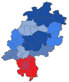 Lage des Landgerichtsbezirks Darmstadt in Hessen