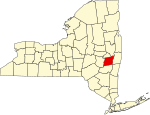 Albany County within New York.