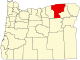 State map highlighting Umatilla County