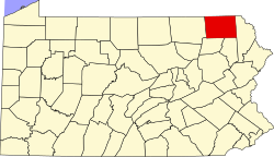 Location of Susquehanna County in Pennsylvania