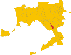 The territory of Boscotrecase in the metropolitan city of Naples