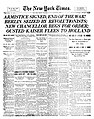 Image 26Front page of The New York Times on Armistice Day, 1918 (from Newspaper)
