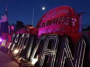 Silver Slipper sign at Neon Museum