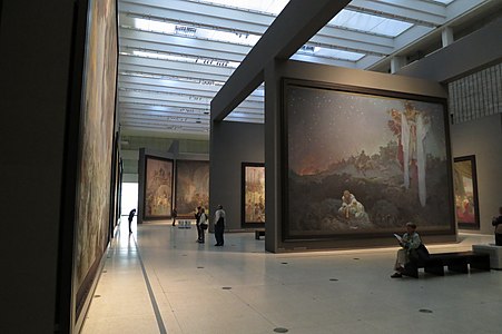 Mucha's The Slav Epic as it appeared in the National Gallery of Prague