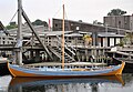 Fullscale navigable reconstructions of original ships are built at Museumsøen
