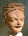 Head of a Serindian man, 6th-7th century terracotta, Tumshuq (Xinjiang)