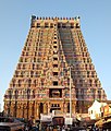 A 13-storey gopura (the Rajagopuram) the main gopura on the street leading to the temple.