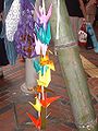 Paper crane (折り鶴, Orizuru): Origami decoration for long life