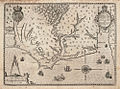 Image 4Map of the coast of Virginia and North Carolina, drawn 1585–86 by Theodor de Bry, based on map by John White of the Roanoke Colony (from History of North Carolina)
