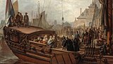 Jacob Spoel, 1867, The Welcome by the Mayors of Rotterdam of William IV, Prince of Orange and his Consort Anne of Great Britain