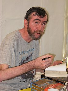 Evangelisti at the Festival international du roman noir in 2008