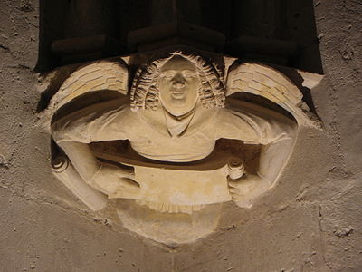 Sculpture at the base of a vault, chamber of the King