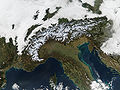 Image 3The Alps seen from space (from Geography of the Alps)
