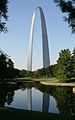 Gateway Arch is stronger at the bottom: weighted catenary curve