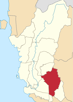 Location of Batang Padang District in Perak
