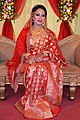 A Bangladeshi bridal handloom sari