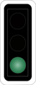 7.03 Green light releases the traffic. Turning vehicles must give way to oncoming traffic and to pedestrians and users of vehicle-like transport means (such as rollerblades, scooters, skateboards, etc.) on side roads (usually traversing the side road on pedestrian crossings at the same time)!
