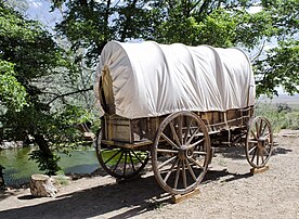 Covered wagon at Pipe Spring National Monument
