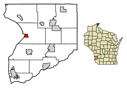 Location of Lynxville in Crawford County, Wisconsin.