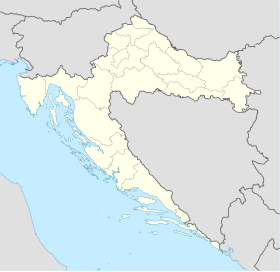 Location map many is located in Croatia